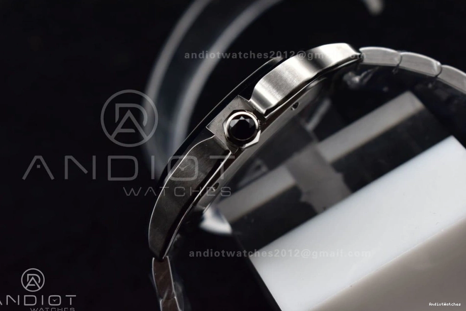 1:1 Santos Bezel 3KF Black Cartier 1049 40mm MIYOTA on Best SS Bracelet White SS Edition NewStyle Dial de 0408